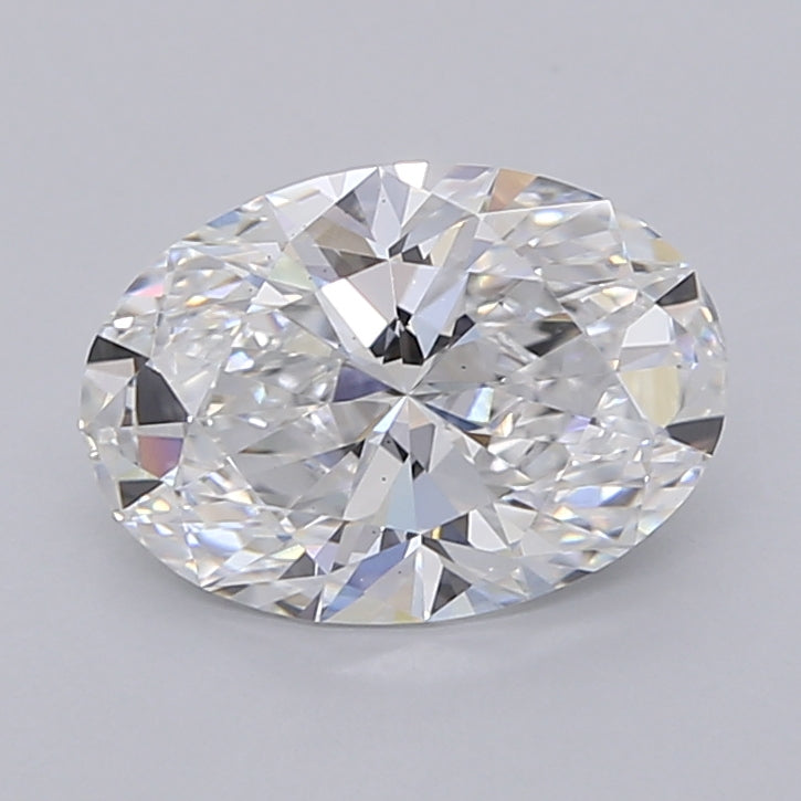 2.05 Carat Oval Shaped, Ideal Cut, D Color, VS2 Clarity, IGI Certified Lab Grown Diamond