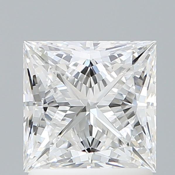 1.59 Carat Princess Shaped, Ideal Cut, D Color, VVS2 Clarity, IGI Certified Lab Grown Diamond