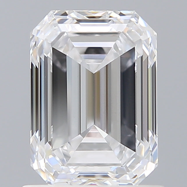 1.50 Carat Emerald Shaped, Ideal Cut, D Color, VS1 Clarity, IGI Certified Lab Grown Diamond