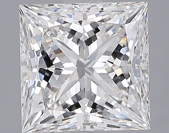 1.90 Carat Princess Shaped, Ideal Cut, E Color, VVS2 Clarity, IGI Certified Lab Grown Diamond