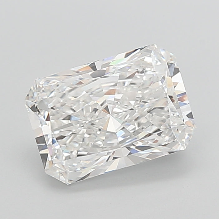 5.08 Carat Radiant Shaped, Ideal Cut, E Color, VVS2 Clarity, IGI Certified Lab Grown Diamond