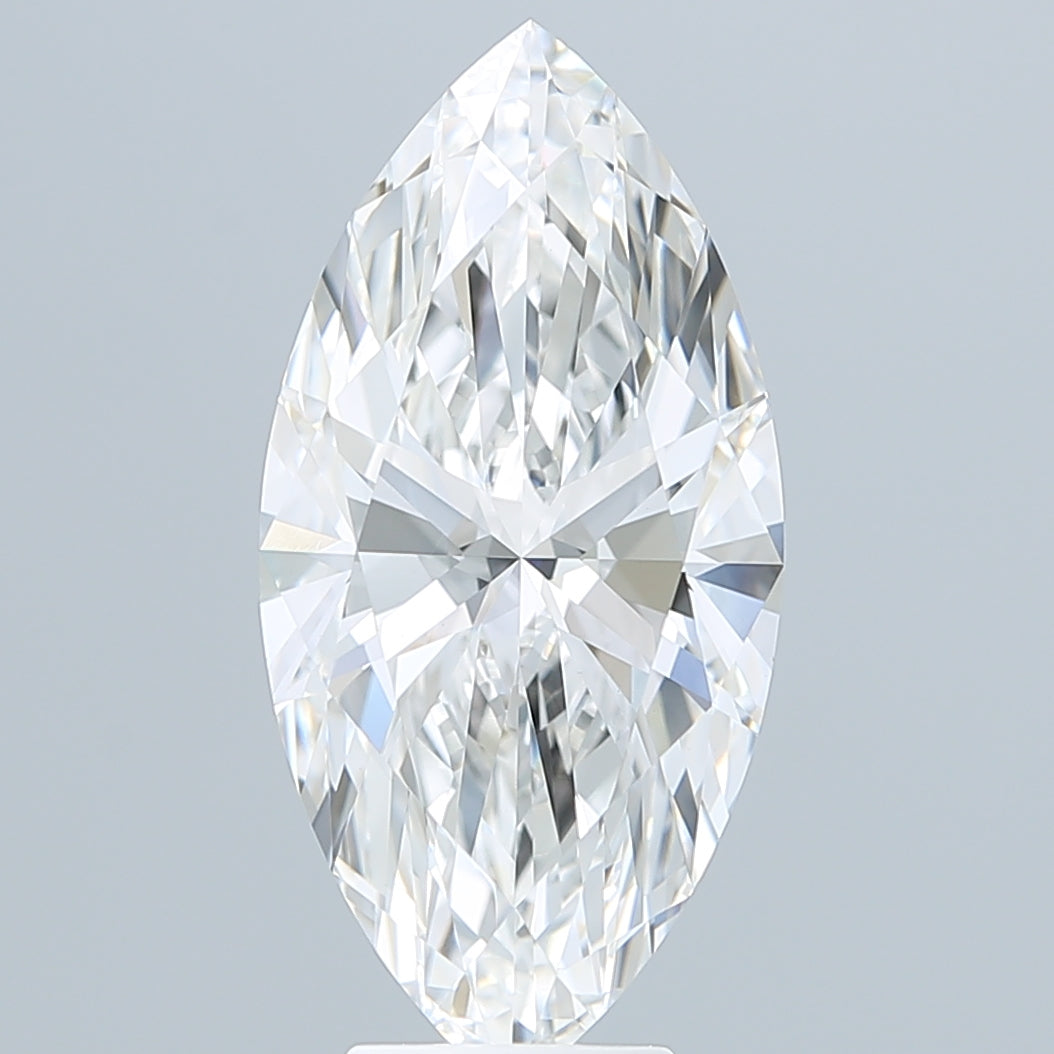 5.53 Carat Marquise Shaped, Ideal Cut, F Color, VVS2 Clarity, IGI Certified Lab Grown Diamond