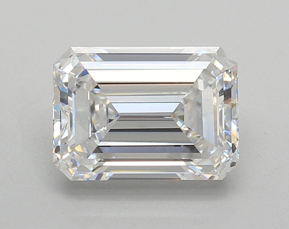 2.86 Carat Emerald Shaped, Very Good Cut, D Color, VVS2 Clarity, IGI Certified Lab Grown Diamond