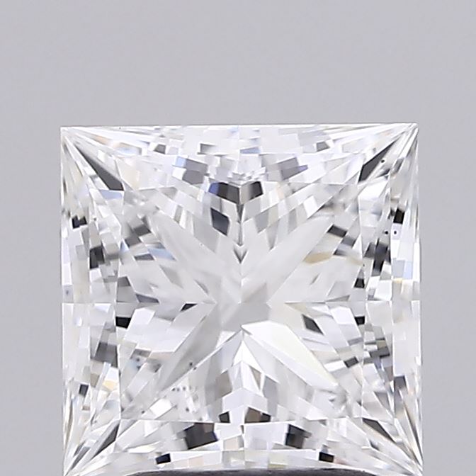 2.05 Carat Princess Shaped, Ideal Cut, D Color, VS1 Clarity, IGI Certified Lab Grown Diamond