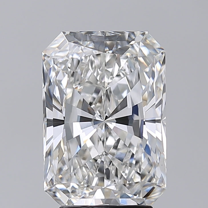 3.52 Carat Radiant Shaped, Excellent Cut, F Color, VS1 Clarity, IGI Certified Lab Grown Diamond