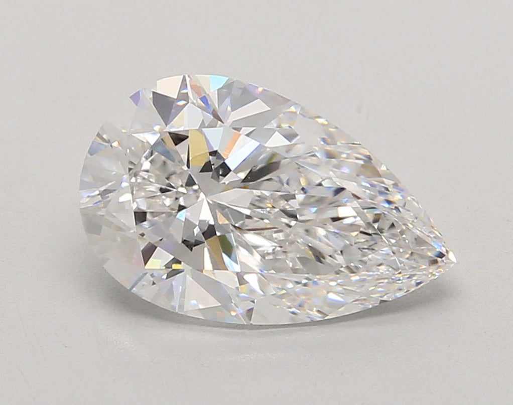 3.04 Carat Pear Shaped, Ideal Cut, E Color, VVS1 Clarity, IGI Certified Lab Grown Diamond