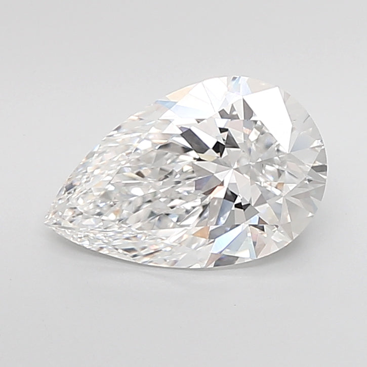 3.04 Carat Pear Shaped, Ideal Cut, E Color, VVS2 Clarity, IGI Certified Lab Grown Diamond