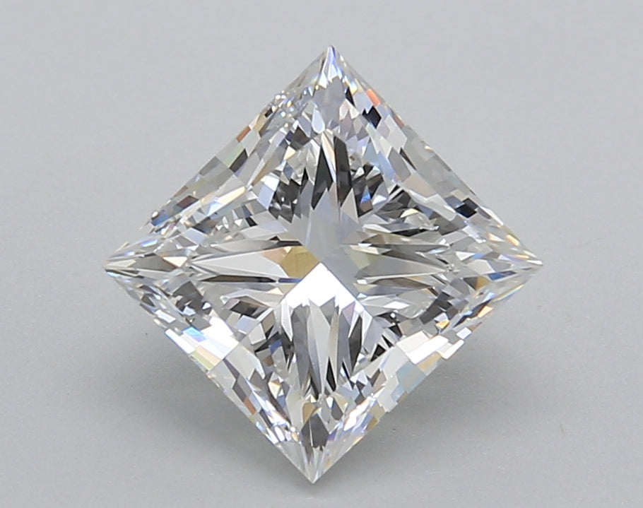 2.40 Carat Princess Shaped, Very Good Cut, E Color, VVS2 Clarity, IGI Certified Lab Grown Diamond