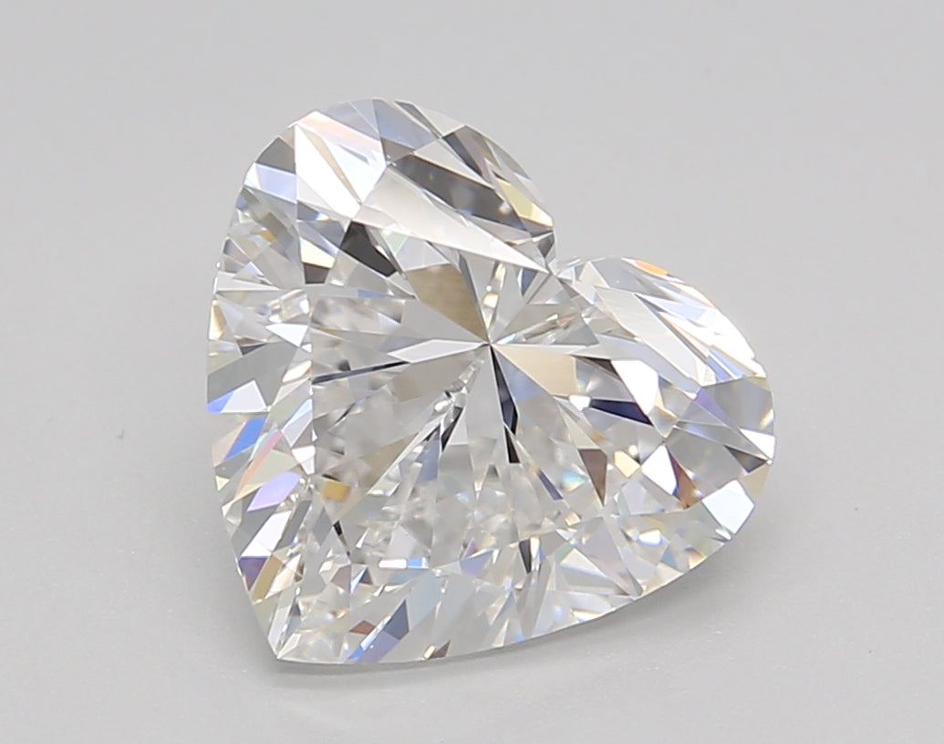 3.00 Carat Heart Shaped, Ideal Cut, D Color, VS1 Clarity, GIA Certified Lab Grown Diamond