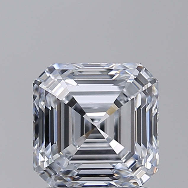 2.03 Carat Asscher Shaped, Ideal Cut, F Color, VVS2 Clarity, IGI Certified Lab Grown Diamond