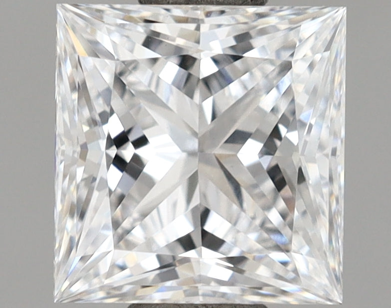 1.08 Carat Princess Shaped, Ideal Cut, D Color, VVS2 Clarity, IGI Certified Lab Grown Diamond