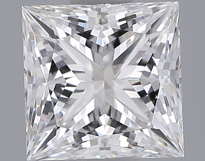 0.99 Carat Princess Shaped, Ideal Cut, D Color, VVS2 Clarity, IGI Certified Lab Grown Diamond