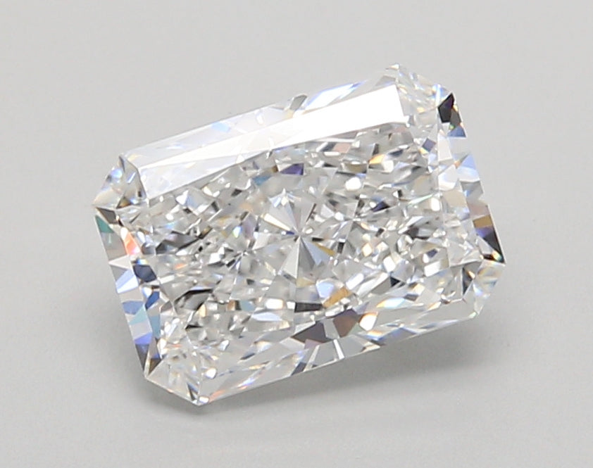 2.05 Carat Radiant Shaped, Ideal Cut, D Color, VVS2 Clarity, IGI Certified Lab Grown Diamond
