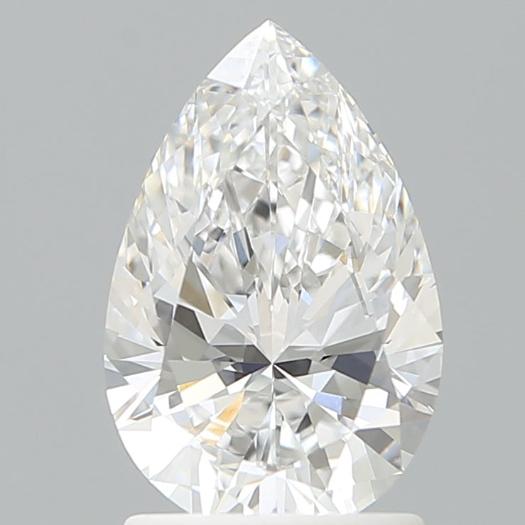 1.58 Carat Pear Shaped, Ideal Cut, E Color, VVS2 Clarity, IGI Certified Lab Grown Diamond