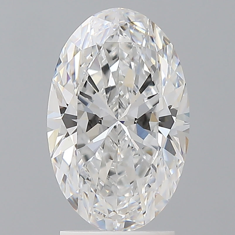 2.59 Carat Oval Shaped, Ideal Cut, D Color, VS1 Clarity, IGI Certified Lab Grown Diamond
