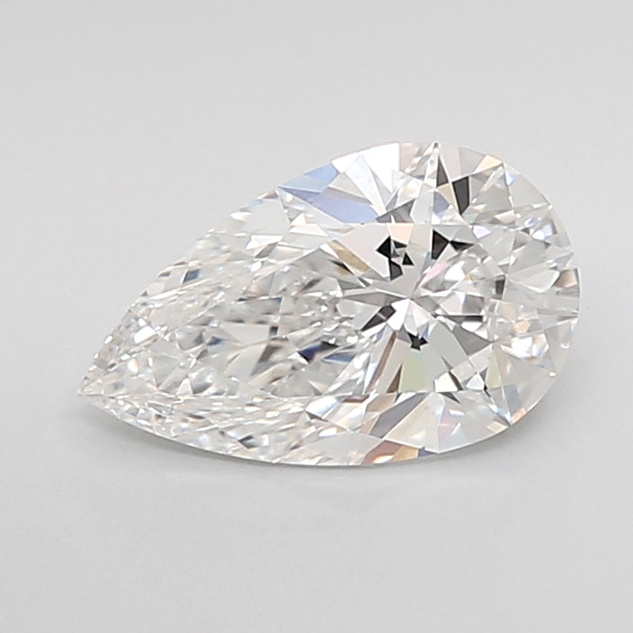 1.52 Carat Pear Shaped, Ideal Cut, E Color, VVS2 Clarity, IGI Certified Lab Grown Diamond