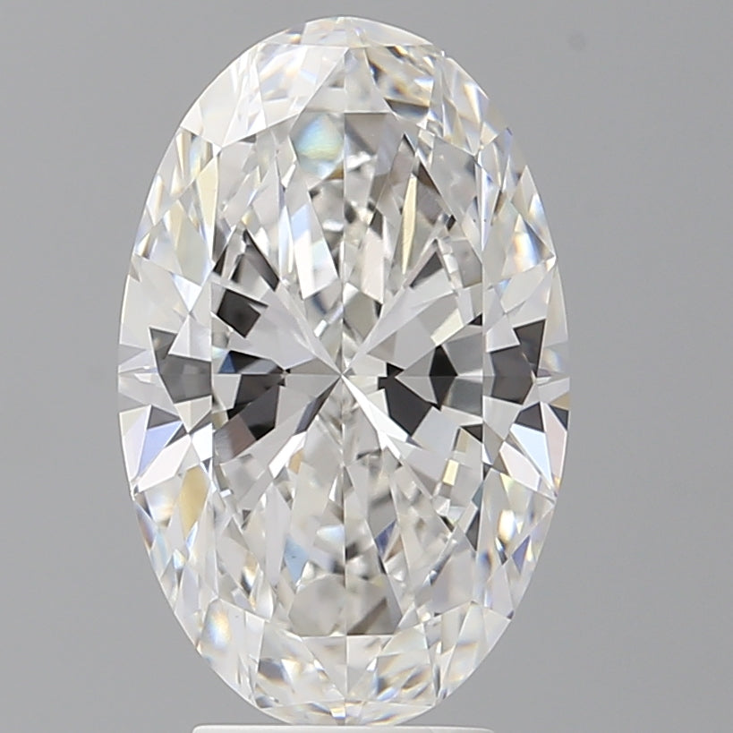 4.05 Carat Oval Shaped, Ideal Cut, F Color, VVS2 Clarity, IGI Certified Lab Grown Diamond