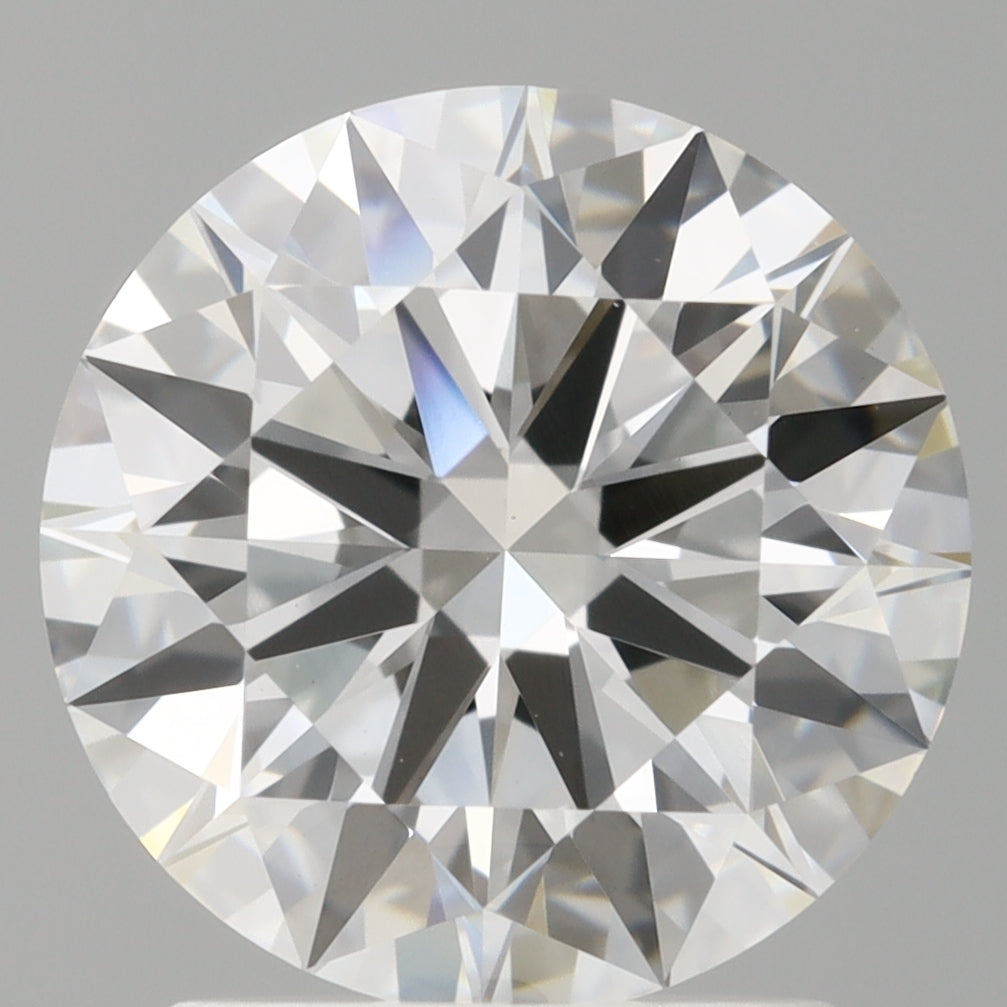 2.10 Carat Round Shaped, Ideal Cut, D Color, VVS2 Clarity, IGI Certified Lab Grown Diamond