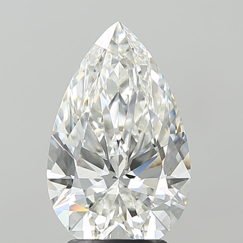3.06 Carat Pear Shaped, Ideal Cut, F Color, VS1 Clarity, IGI Certified Lab Grown Diamond