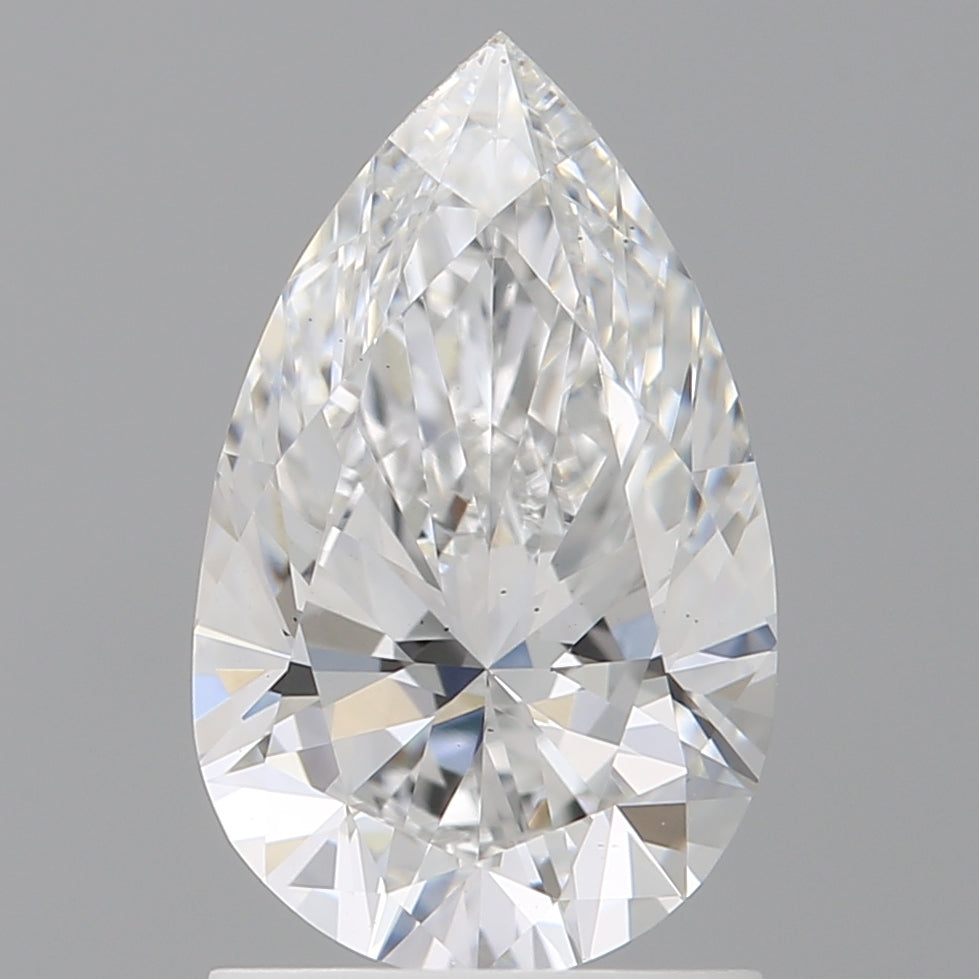 1.55 Carat Pear Shaped, Ideal Cut, E Color, VS1 Clarity, IGI Certified Lab Grown Diamond