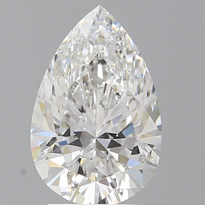 2.54 Carat Pear Shaped, Ideal Cut, E Color, VVS2 Clarity, IGI Certified Lab Grown Diamond