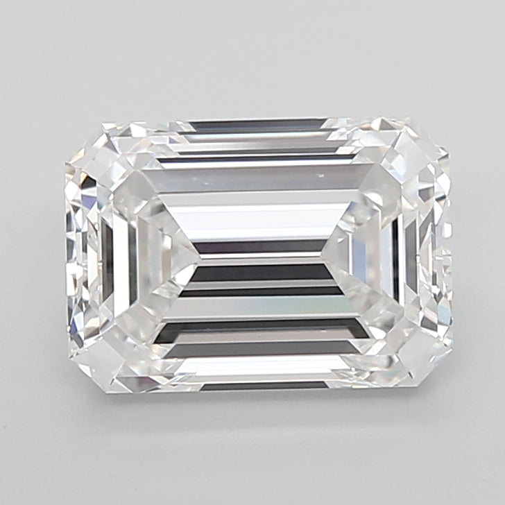 4.03 Carat Emerald Shaped, Ideal Cut, D Color, VVS2 Clarity, IGI Certified Lab Grown Diamond