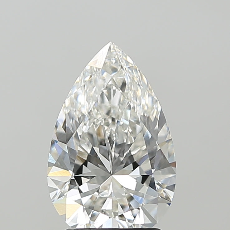 2.10 Carat Pear Shaped, Ideal Cut, F Color, VVS2 Clarity, IGI Certified Lab Grown Diamond