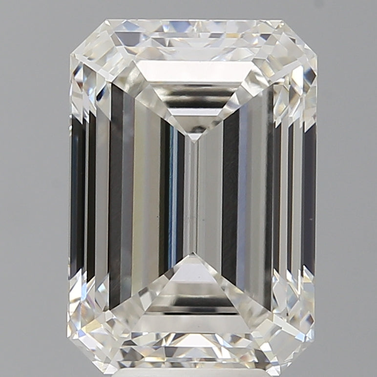 6.44 Carat Emerald Shaped, Ideal Cut, F Color, VVS2 Clarity, IGI Certified Lab Grown Diamond