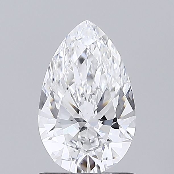 1.03 Carat Pear Shaped, Ideal Cut, D Color, VS2 Clarity, IGI Certified Lab Grown Diamond