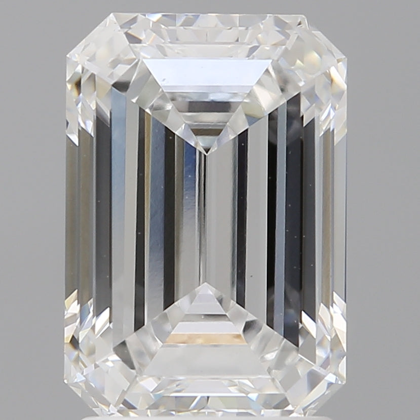2.60 Carat Emerald Shaped, Ideal Cut, D Color, VVS2 Clarity, IGI Certified Lab Grown Diamond