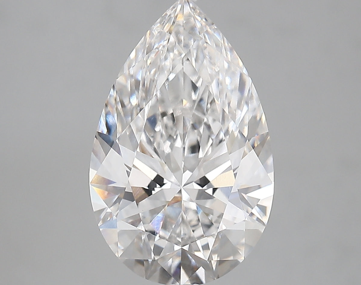4.22 Carat Pear Shaped, Very Good Cut, E Color, VVS1 Clarity, IGI Certified Lab Grown Diamond