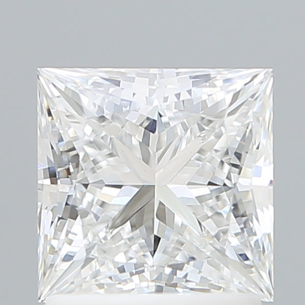 1.59 Carat Princess Shaped, Ideal Cut, D Color, VVS2 Clarity, IGI Certified Lab Grown Diamond
