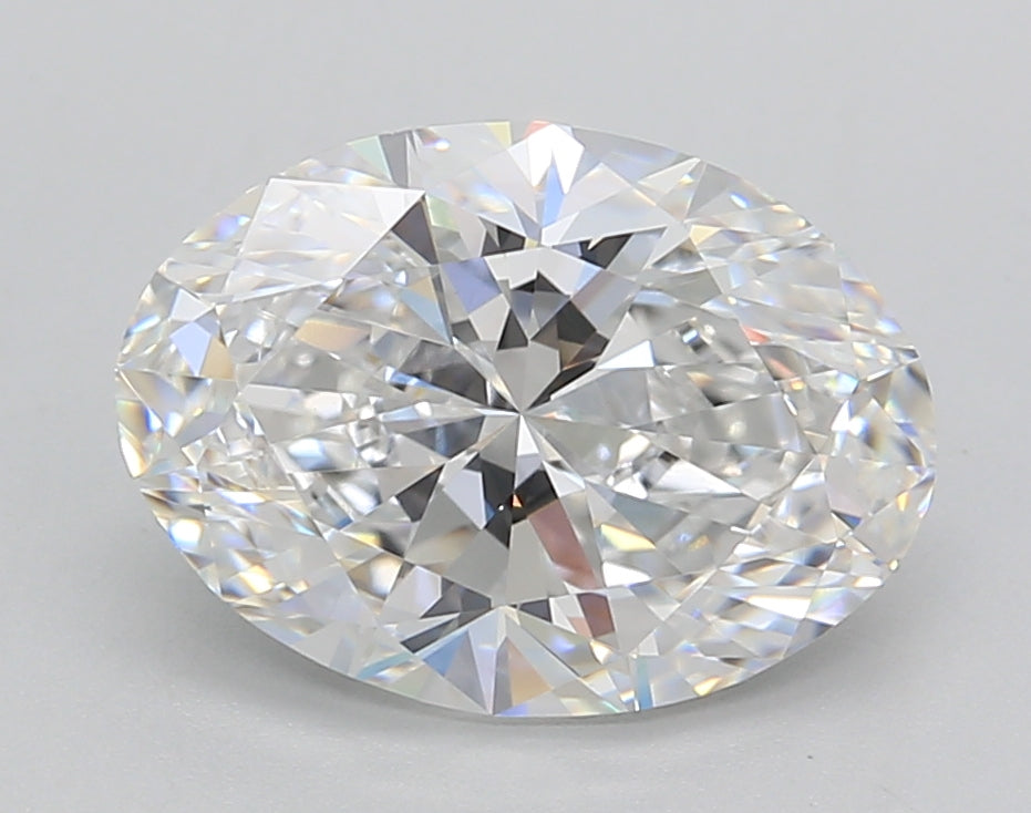 3.02 Carat Oval Shaped, Ideal Cut, E Color, VVS2 Clarity, GIA Certified Lab Grown Diamond