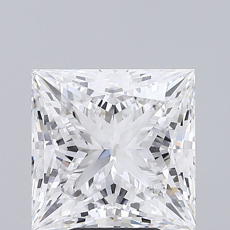 6.01 Carat Princess Shaped, Ideal Cut, E Color, VS1 Clarity, IGI Certified Lab Grown Diamond