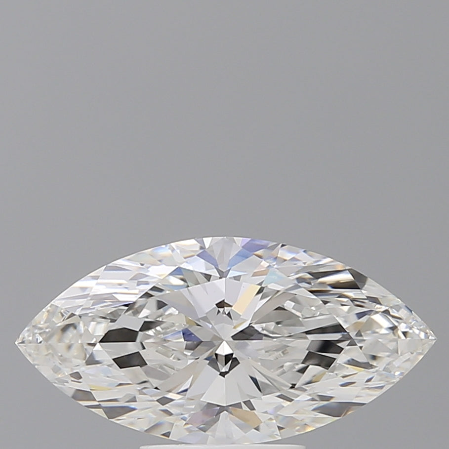3.05 Carat Marquise Shaped, Ideal Cut, F Color, VVS2 Clarity, IGI Certified Lab Grown Diamond