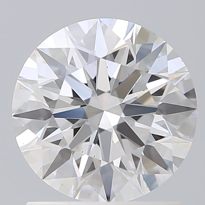 1.38 Carat Round Shaped, Ideal Cut, D Color, VS2 Clarity, IGI Certified Lab Grown Diamond