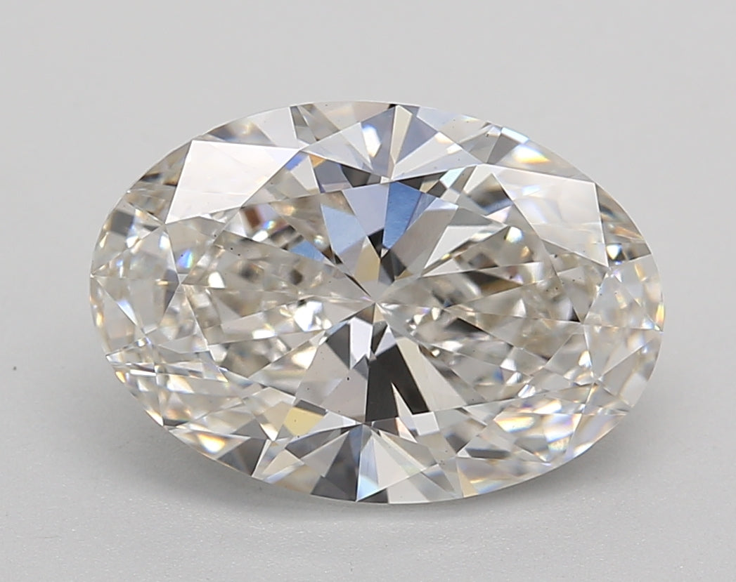 3.46 Carat Oval Shaped, Ideal Cut, H Color, VS1 Clarity, IGI Certified Lab Grown Diamond