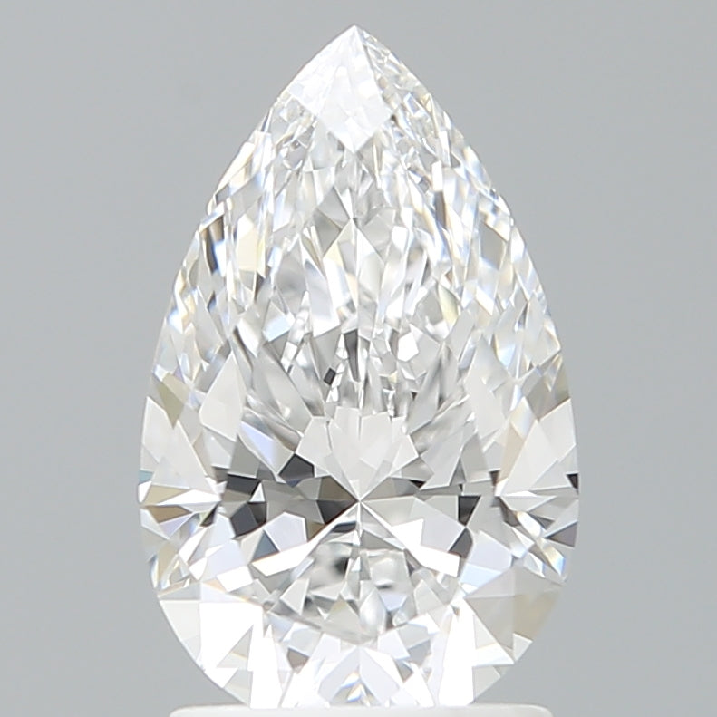 1.82 Carat Pear Shaped, Ideal Cut, D Color, VVS2 Clarity, IGI Certified Lab Grown Diamond