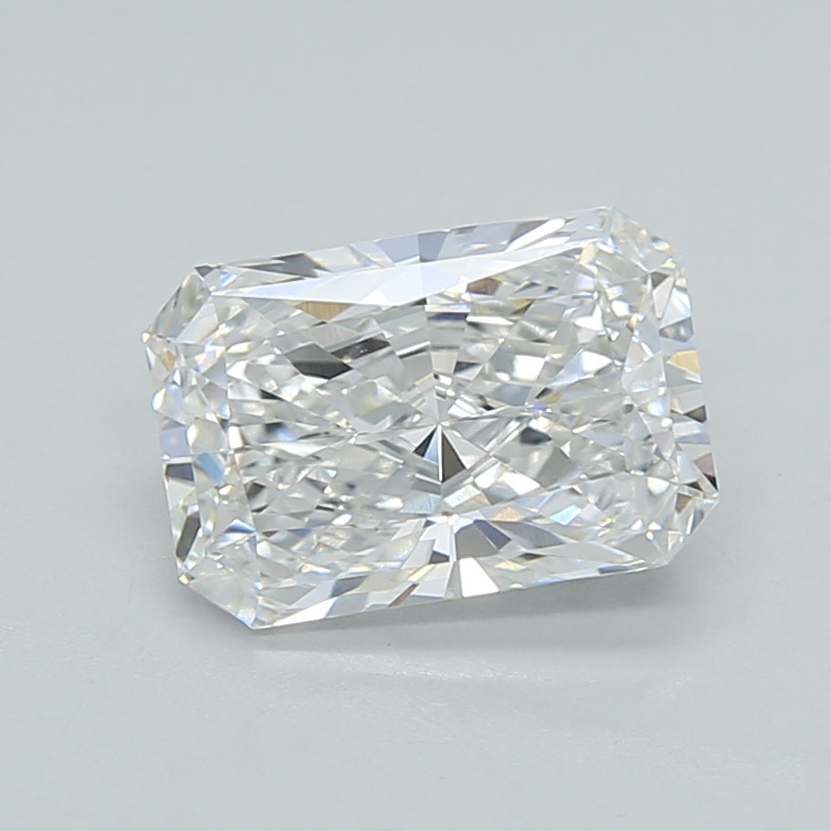 2.04 Carat Radiant Shaped, Excellent Cut, E Color, VVS2 Clarity, IGI Certified Lab Grown Diamond