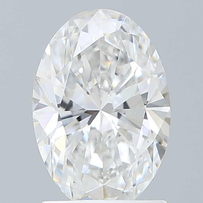 1.59 Carat Oval Shaped, Ideal Cut, D Color, VS1 Clarity, IGI Certified Lab Grown Diamond