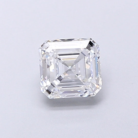 0.91 Carat Asscher Shaped, Very Good Cut, D Color, VVS2 Clarity, IGI Certified Lab Grown Diamond