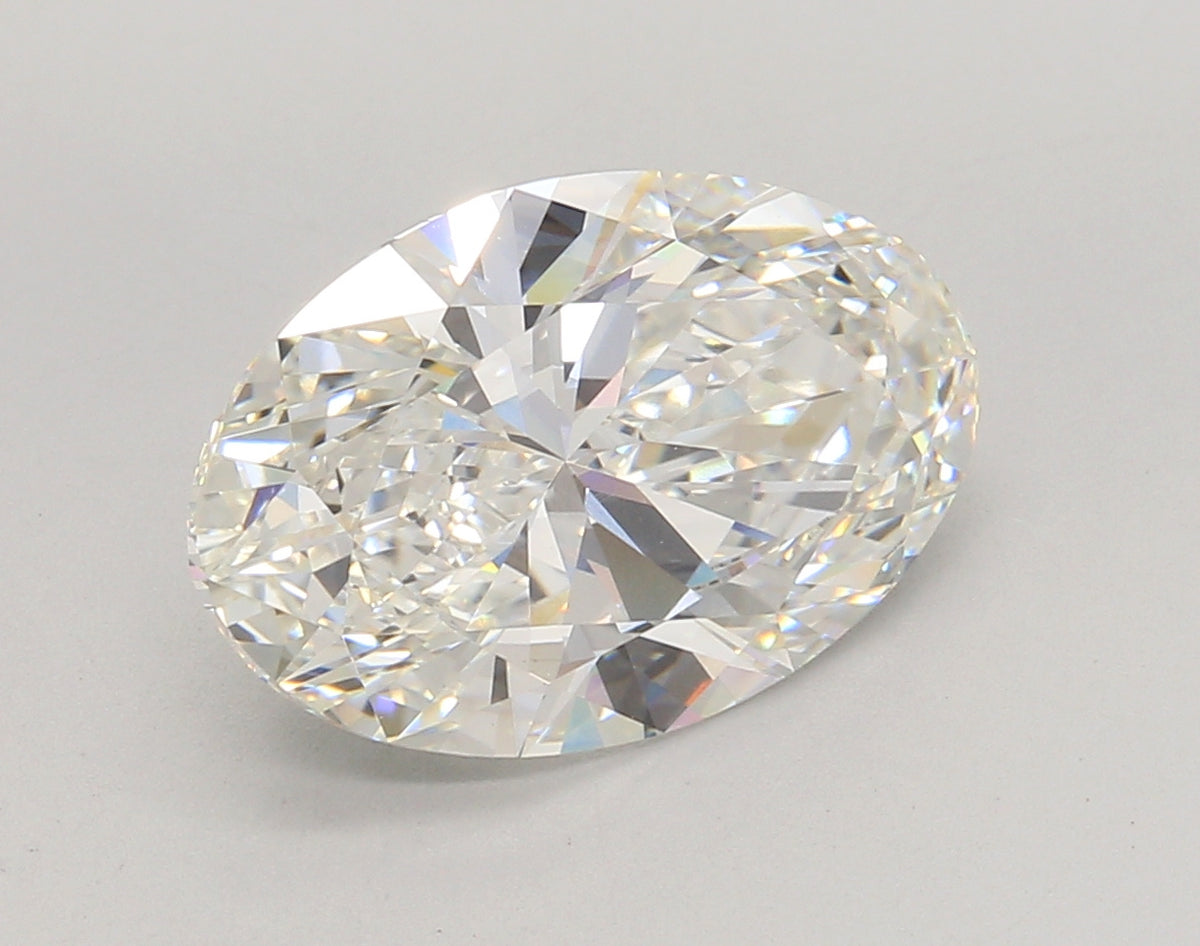 4.34 Carat Oval Shaped, Ideal Cut, F Color, VVS2 Clarity, IGI Certified Lab Grown Diamond