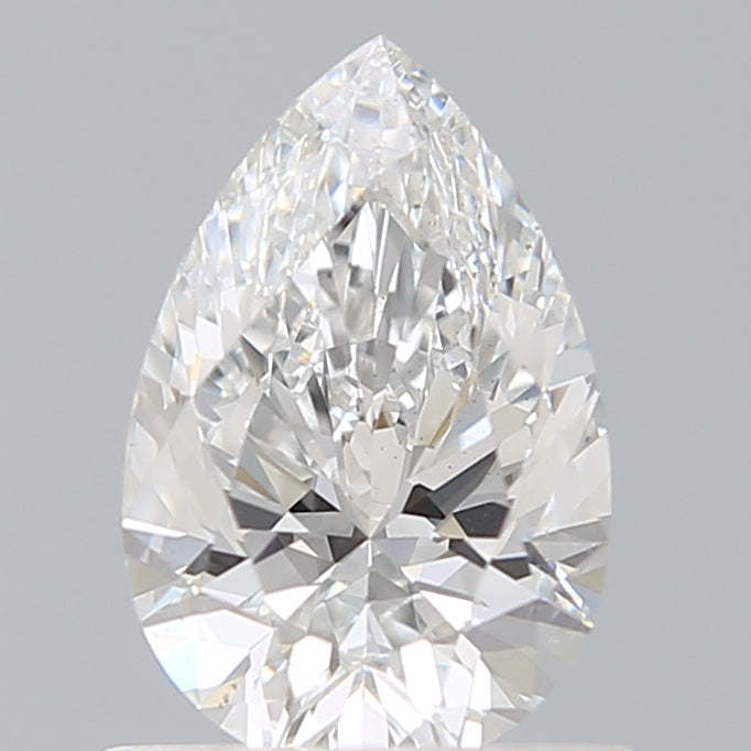 0.90 Carat Pear Shaped, Excellent Cut, E Color, VS2 Clarity, IGI Certified Lab Grown Diamond