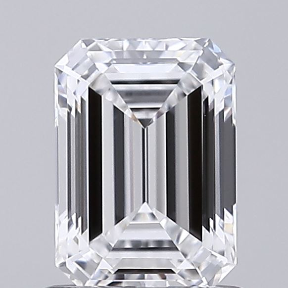 1.00 Carat Emerald Shaped, Ideal Cut, D Color, VVS1 Clarity, IGI Certified Lab Grown Diamond