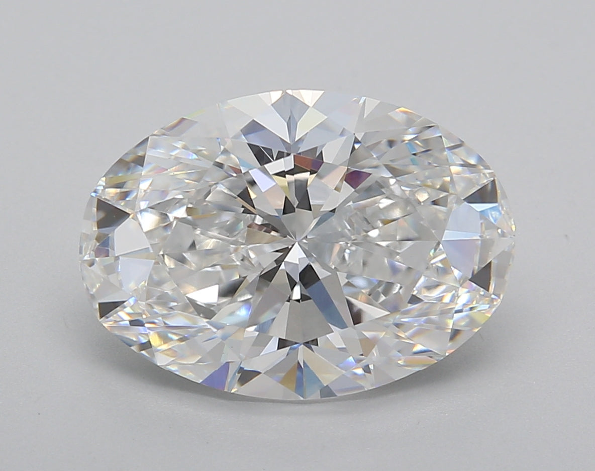 5.02 Carat Oval Shaped, Excellent Cut, D Color, VVS2 Clarity, IGI Certified Lab Grown Diamond