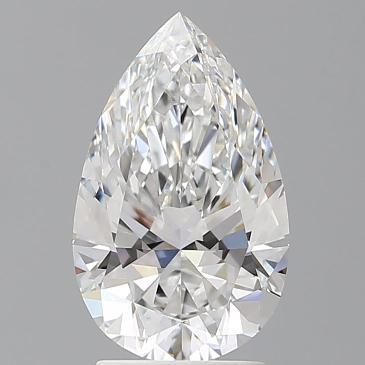2.60 Carat Pear Shaped, Ideal Cut, E Color, VVS2 Clarity, IGI Certified Lab Grown Diamond
