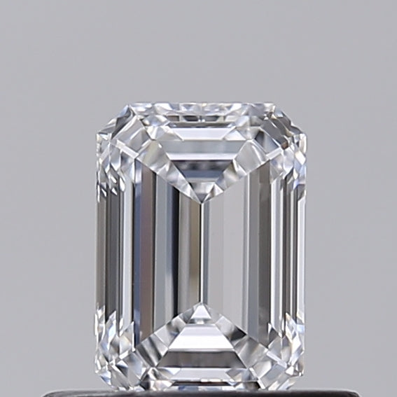 0.52 Carat Emerald Shaped, Excellent Cut, D Color, VVS2 Clarity, IGI Certified Lab Grown Diamond