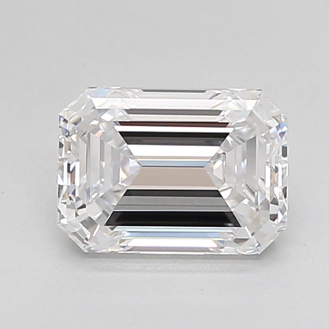 1.61 Carat Emerald Shaped, Ideal Cut, D Color, VVS2 Clarity, IGI Certified Lab Grown Diamond