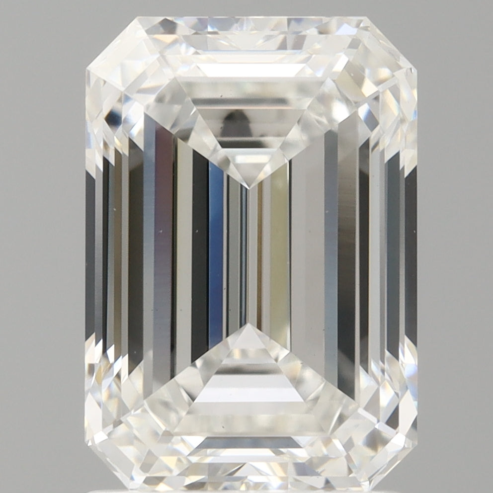 2.04 Carat Emerald Shaped, Ideal Cut, E Color, VVS2 Clarity, IGI Certified Lab Grown Diamond