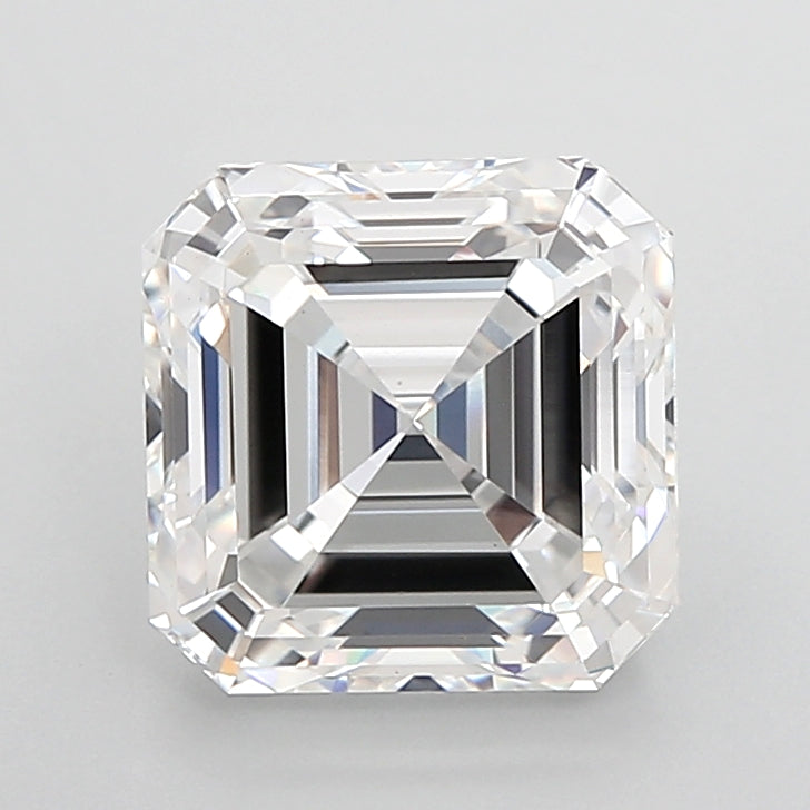 4.06 Carat Asscher Shaped, Ideal Cut, E Color, VS1 Clarity, IGI Certified Lab Grown Diamond